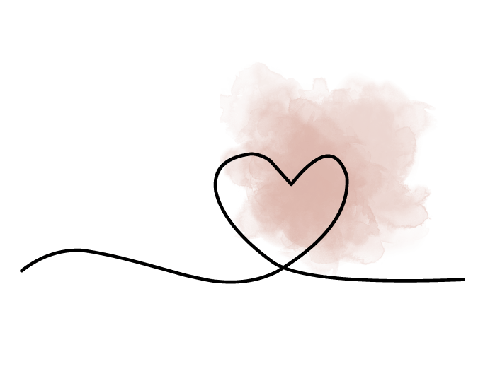 line drawing of a heart